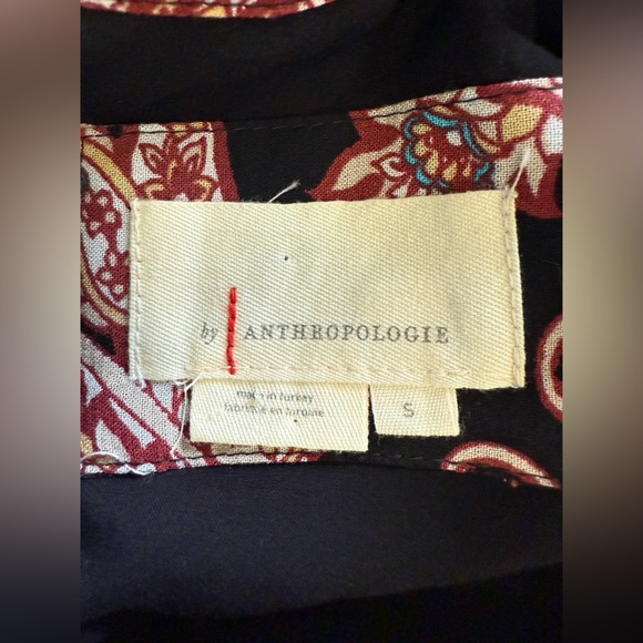 Anthropologie Women’s Cady Tiered Paisley Lined Long Sleeve Tunic Dress - Picture 8 of 11